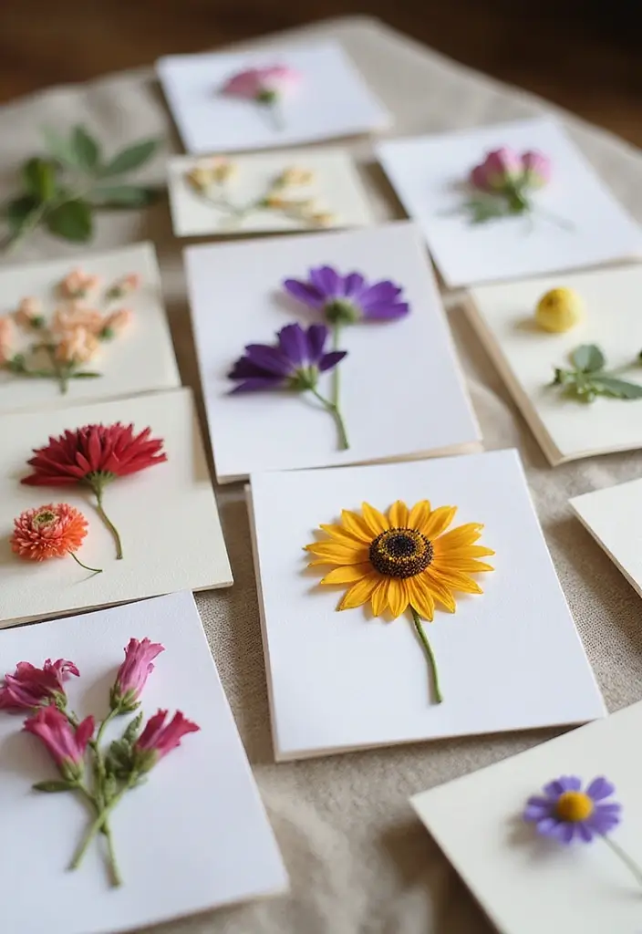 30+ Flower Drying Ideas for Keepsakes and Home Decor 15 30+ Flower Drying Ideas for Keepsakes and Home Decor - 15. Dried Flower Art Cards