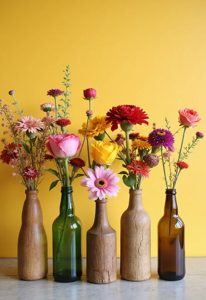 30+ Flower Drying Ideas for Keepsakes and Home Decor 18 30+ Flower Drying Ideas for Keepsakes and Home Decor - 18. Dried Flower Bottle Vases