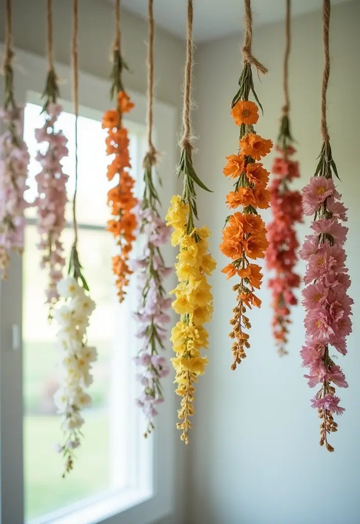 30+ Flower Drying Ideas for Keepsakes and Home Decor 2 30+ Flower Drying Ideas for Keepsakes and Home Decor - 2. Hanging Flowers for Boho Vibes