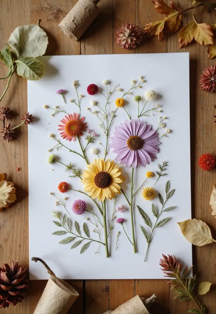 30+ Flower Drying Ideas for Keepsakes and Home Decor 20 30+ Flower Drying Ideas for Keepsakes and Home Decor - 20. Dried Flower Paper Art