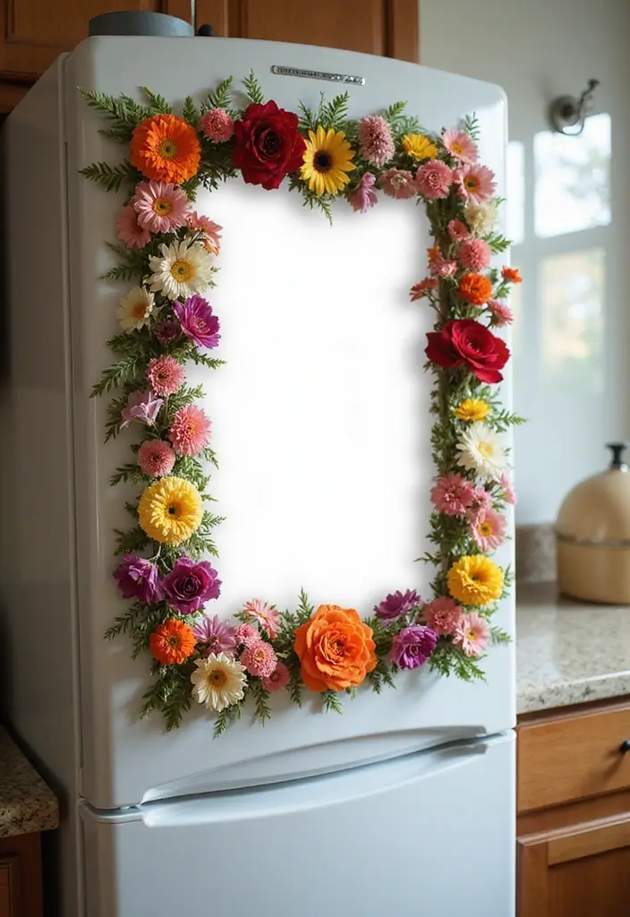 30+ Flower Drying Ideas for Keepsakes and Home Decor 25 30+ Flower Drying Ideas for Keepsakes and Home Decor - 25. Dried Flower Fridge Frame