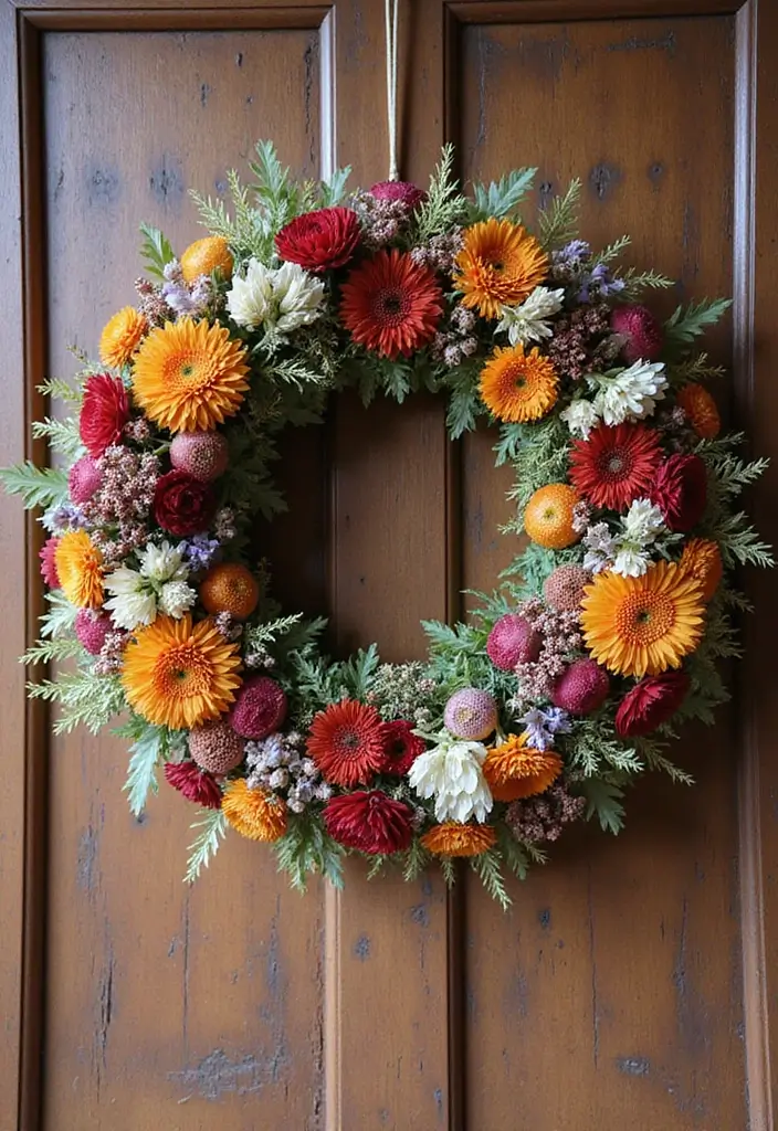 30+ Flower Drying Ideas for Keepsakes and Home Decor 5 30+ Flower Drying Ideas for Keepsakes and Home Decor - 5. Dried Flower Wreaths