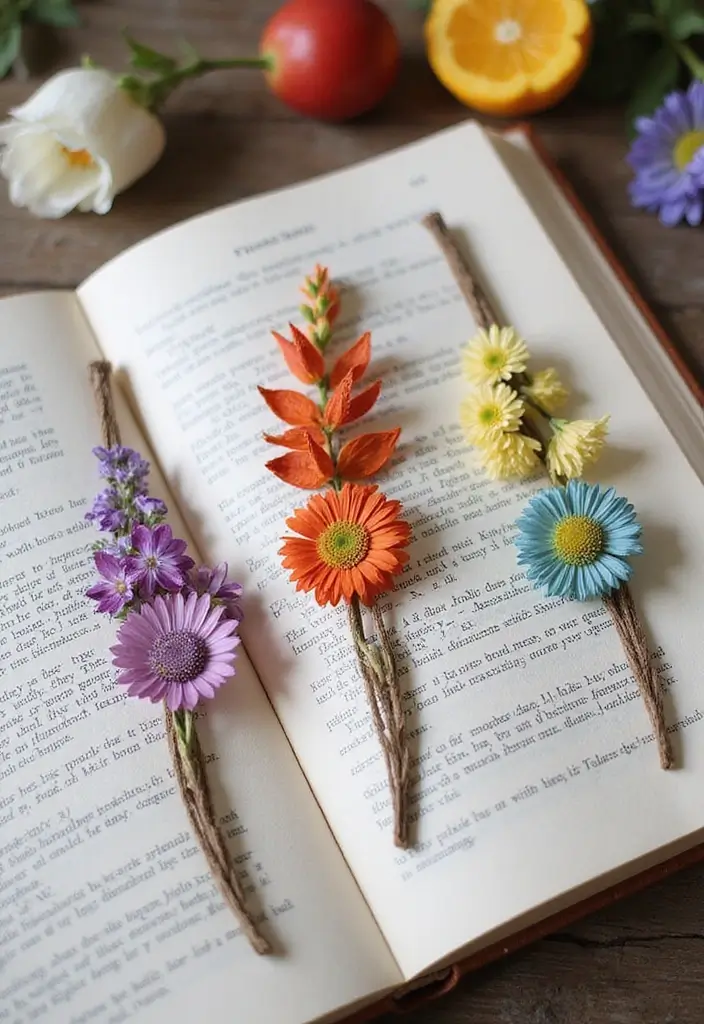 30+ Flower Drying Ideas for Keepsakes and Home Decor 6 30+ Flower Drying Ideas for Keepsakes and Home Decor - 6. Dried Flower Bookmarks