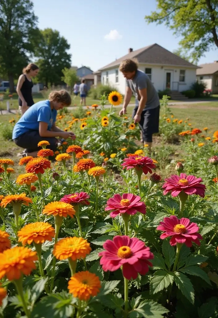 30+ Flower Garden Ideas to Create a Relaxing Outdoor Oasis - 17. Community Flower Gardens