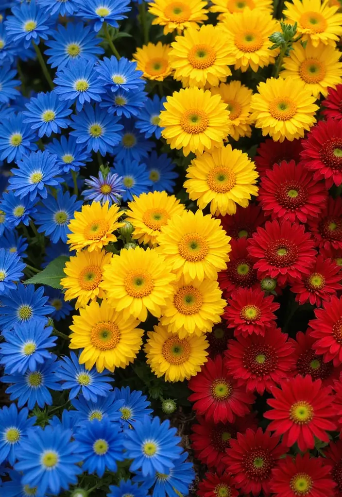30+ Flower Garden Ideas to Create a Relaxing Outdoor Oasis - 19. Color Block Flower Gardens