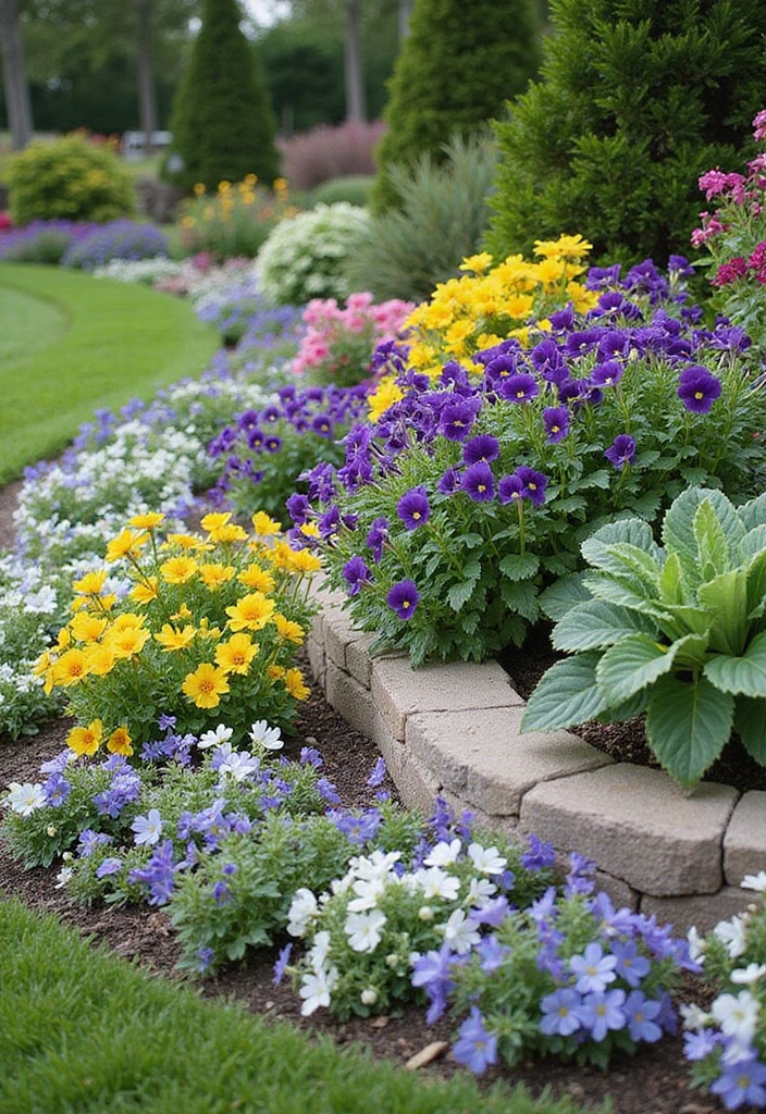 30+ Flower Garden Ideas to Create a Relaxing Outdoor Oasis - 27. Designer Flower Borders