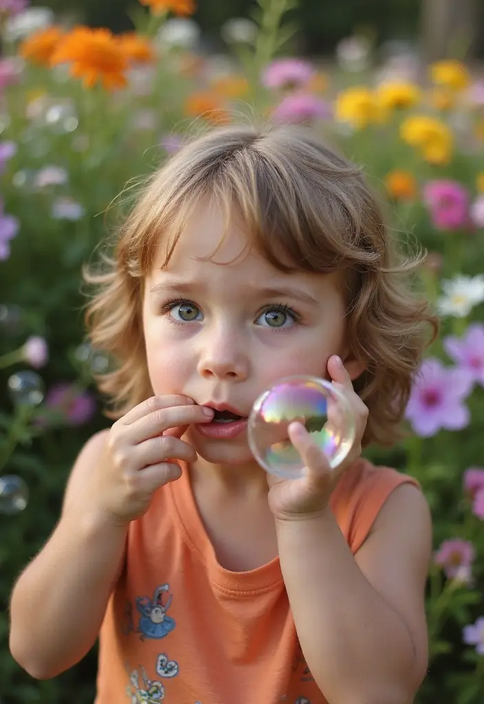 30 Flower Garden Photoshoot Ideas for Magical Pictures - 11. Botanical Bubbles