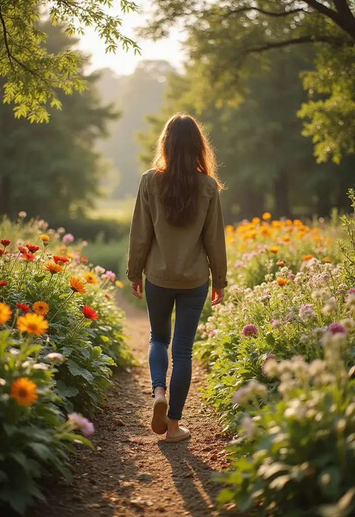 30 Flower Garden Photoshoot Ideas for Magical Pictures - 22. Enchanted Nature Walks