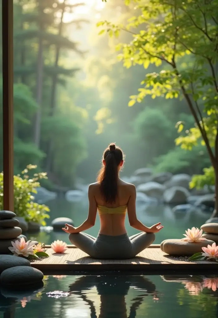 30 Flower Garden Photoshoot Ideas for Magical Pictures - 25. Zen Garden Retreat