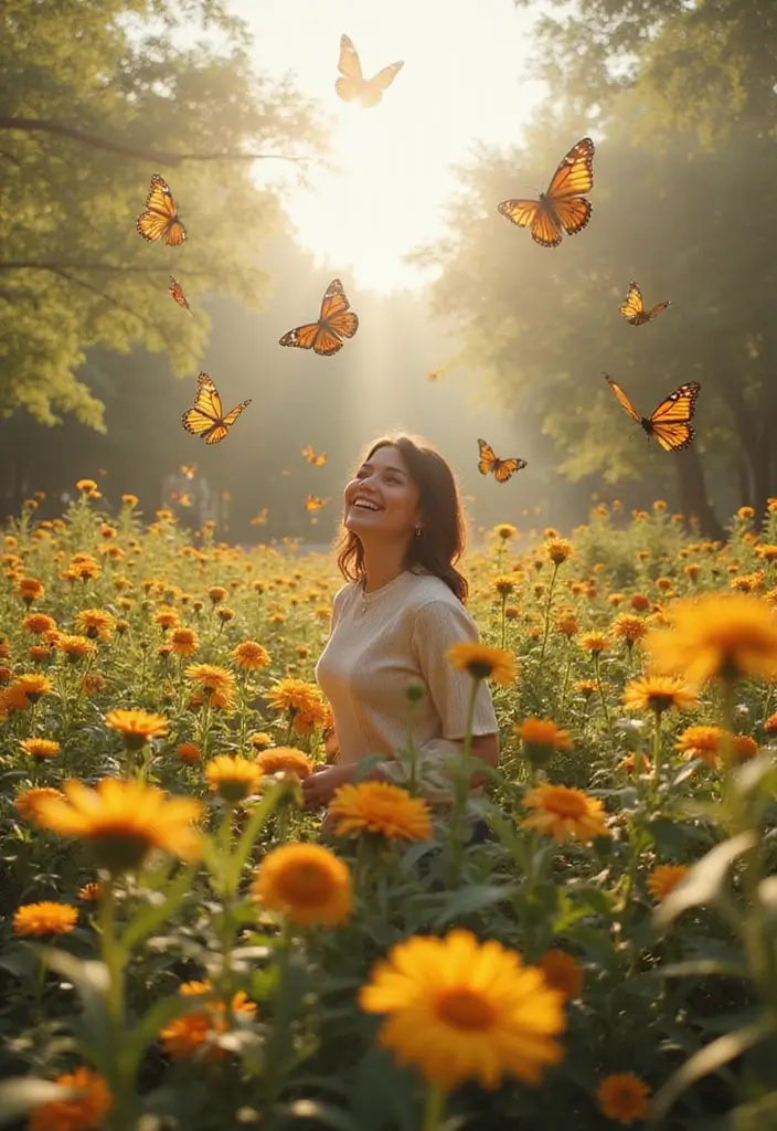 30 Flower Garden Photoshoot Ideas for Magical Pictures - 26. Butterfly Kisses