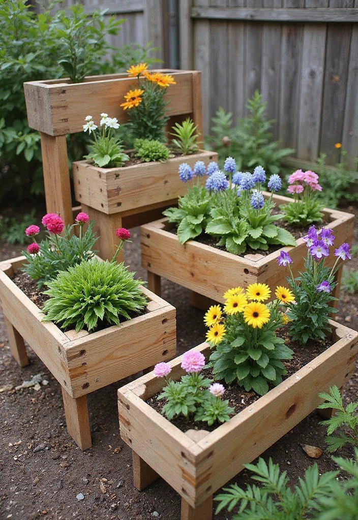 30+ Flower Pot Ideas That Will Instantly Brighten Your Home and Garden - 21. DIY Pallet Planters