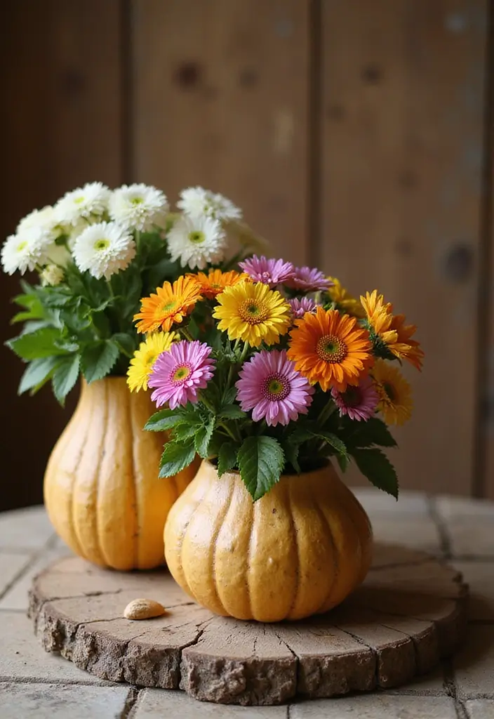 30+ Flower Pot Ideas That Will Instantly Brighten Your Home and Garden - 23. Gourd Planters
