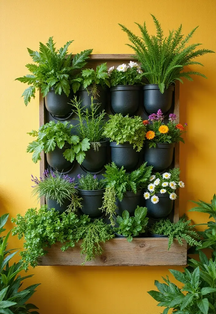 30+ Flower Pot Ideas That Will Instantly Brighten Your Home and Garden - 8. Vertical Garden Planters