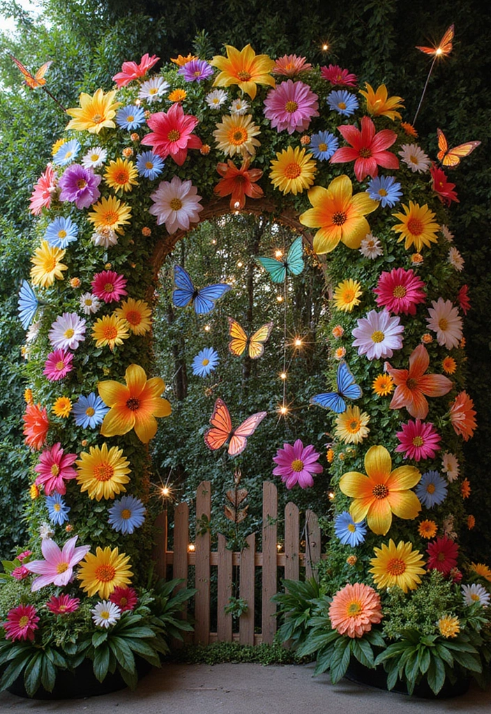 30+ Flower Wall Ideas Perfect for Weddings, Events, and Homes - 8. Whimsical Fairy Tale Flower Wall