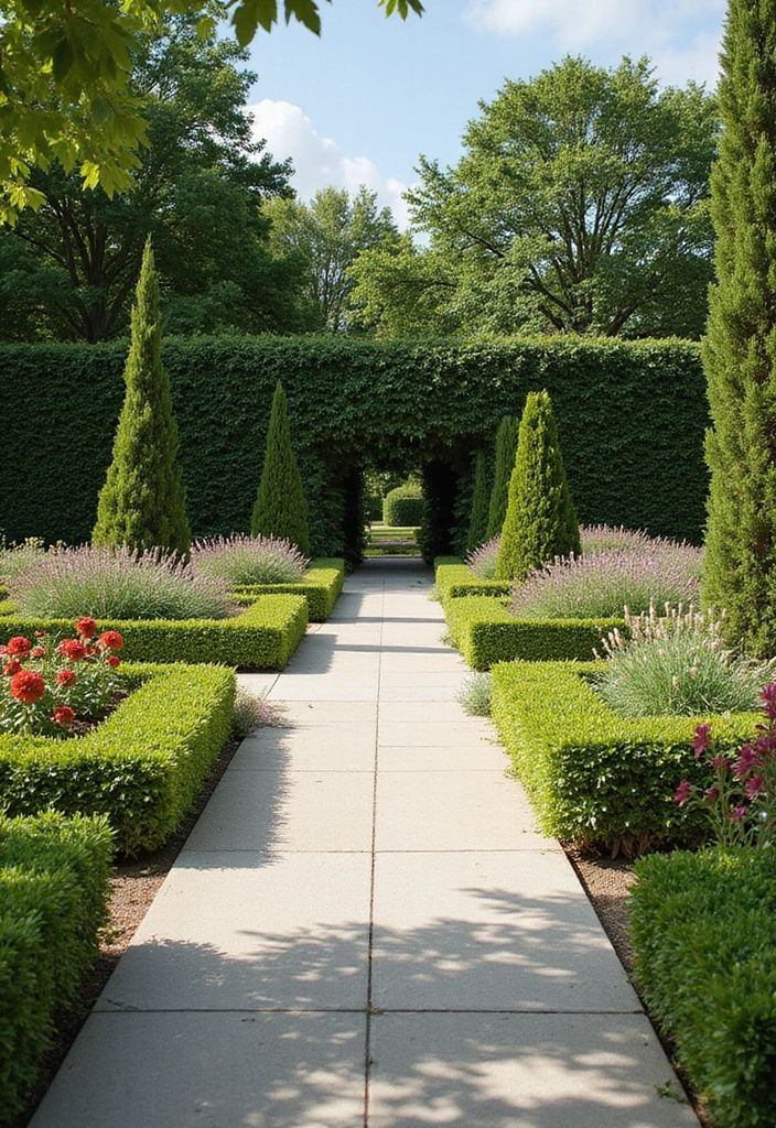 30 Front Flower Bed Ideas That Boost Curb Appeal Instantly - 12. Formal Elegance