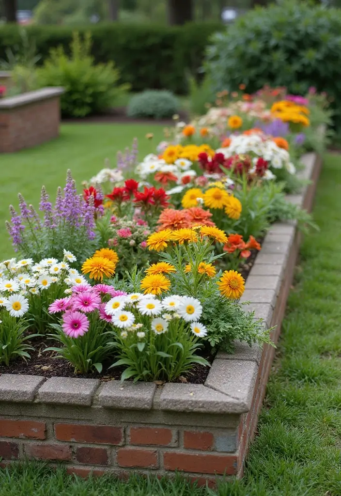 30 Front Flower Bed Ideas That Boost Curb Appeal Instantly - 15. Raised Flower Beds