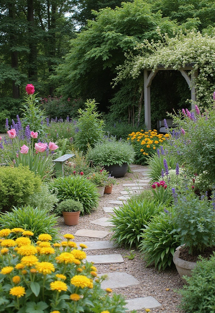 30 Front Flower Bed Ideas That Boost Curb Appeal Instantly - 8. Cottage Garden Charm