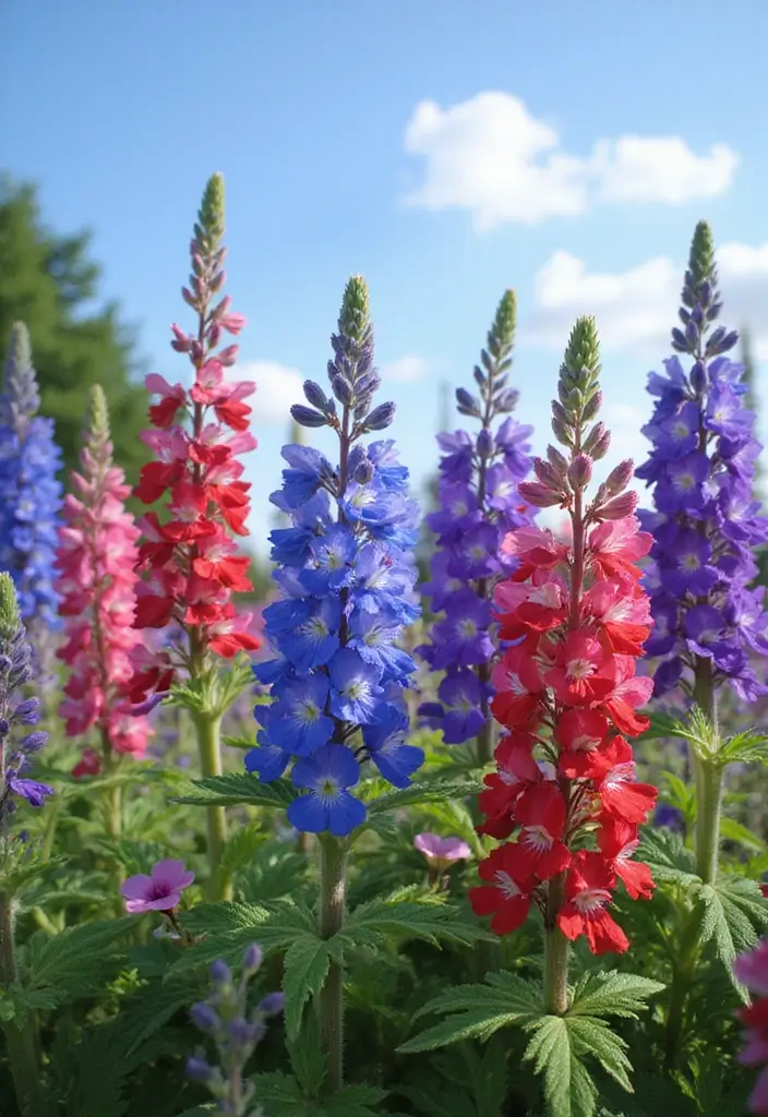 30 Front Flower Bed Ideas for Full Sun Gardens - 11. Colorful Salvia