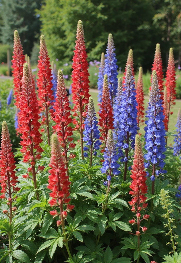 30 Front Flower Bed Ideas for Full Sun Gardens - 12. Striking Penstemon