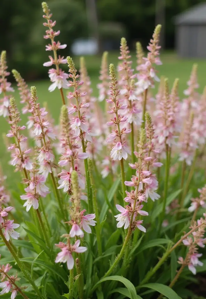 30 Front Flower Bed Ideas for Full Sun Gardens - 18. Dazzling Gaura