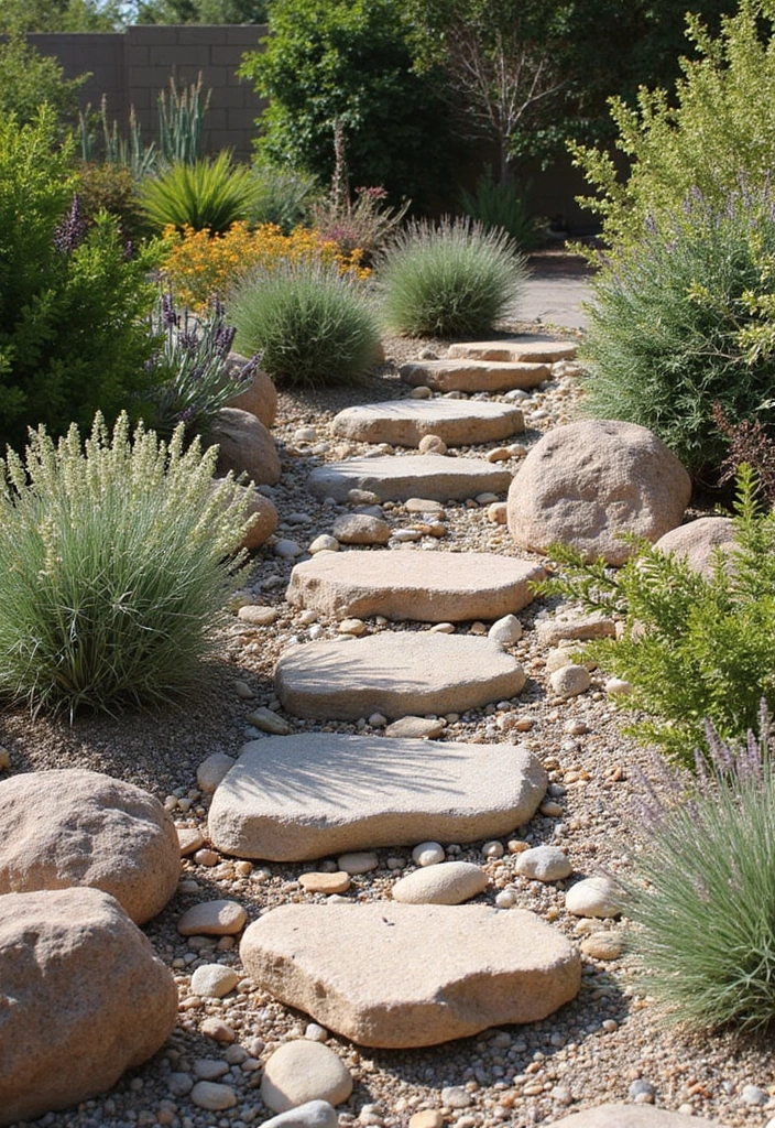 30 Front Flower Bed Ideas for Full Sun Gardens - 21. Eclectic Rock Gardens