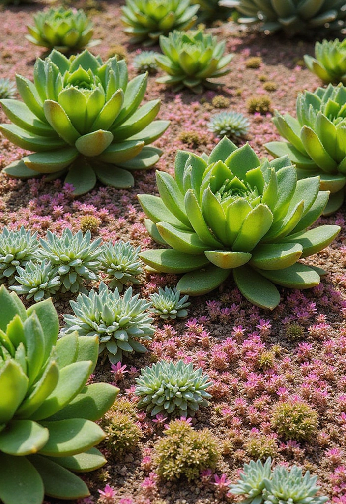 30 Front Flower Bed Ideas for Full Sun Gardens - 23. Gracious Sedum