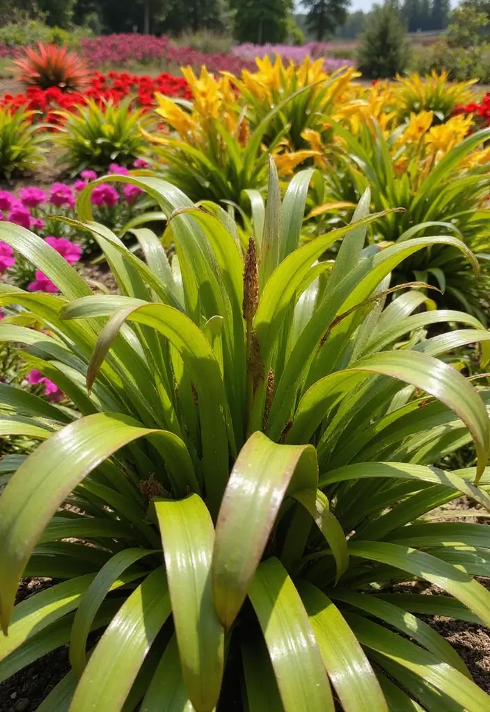 30 Front Flower Bed Ideas for Full Sun Gardens - 25. Beautiful Phormium