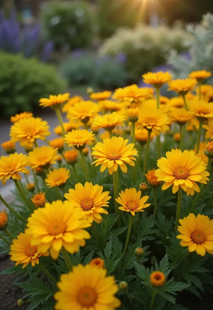 30 Front Flower Bed Ideas for Full Sun Gardens - 27. Elegant Four O'Clocks