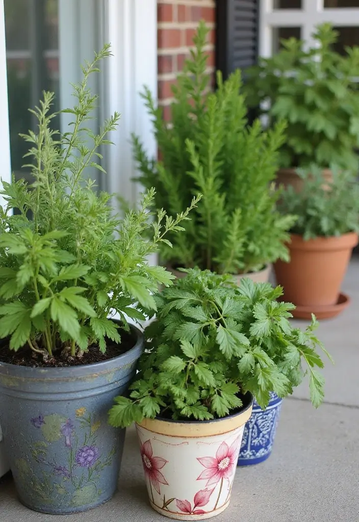 30 Front Porch Garden Ideas with Flower Beds to Welcome Guests - 13. Aromatic Herb Gardens