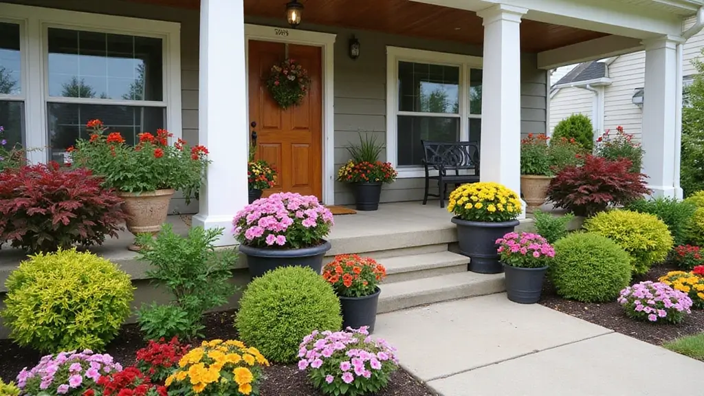 30 Front Porch Garden Ideas with Flower Beds to Welcome Guests