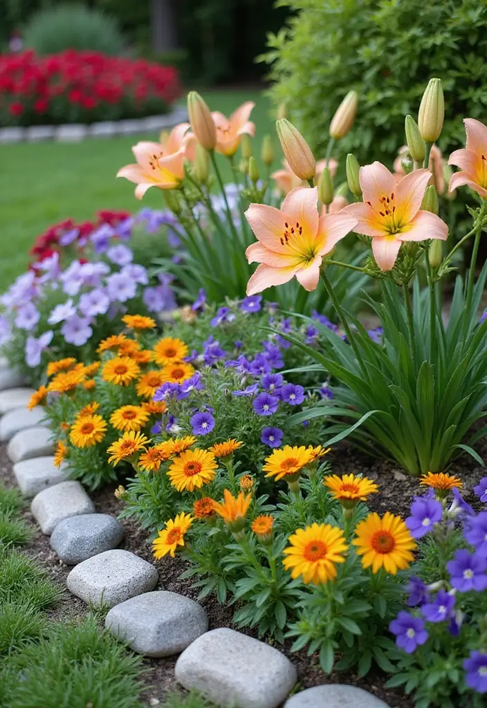 30 Garden Flower Bed Ideas That Bring Color to Your Yard - 18. Curved Comfort