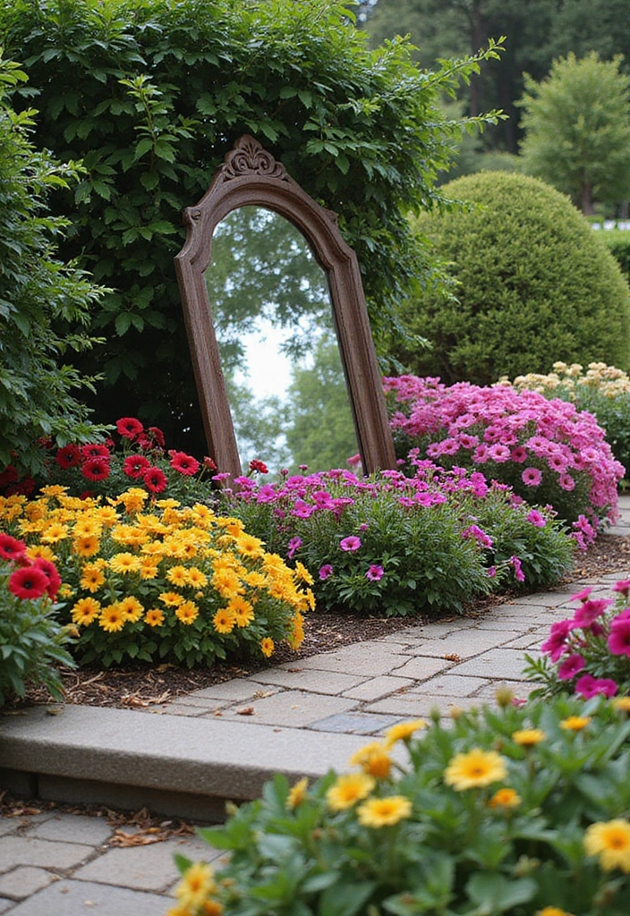 30 Garden Flower Bed Ideas That Bring Color to Your Yard - 27. Reflective Retreat