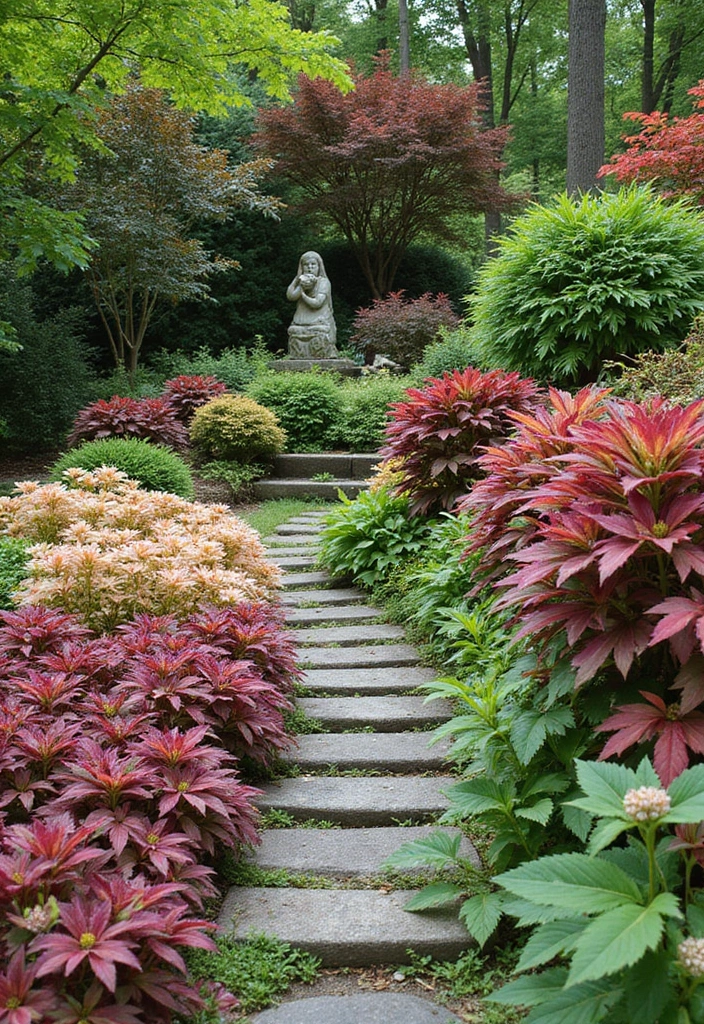 30 Garden Flower Bed Ideas That Bring Color to Your Yard - 28. Fantasy Foliage