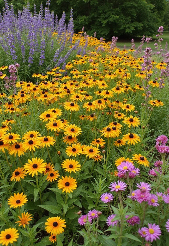 30 Garden Flower Bed Ideas That Bring Color to Your Yard - 8. Wildflower Wonderland