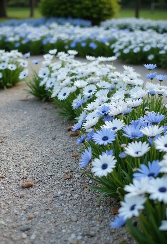 30 Garden Flower Bed Ideas That Bring Color to Your Yard - 9. Minimalist Magic