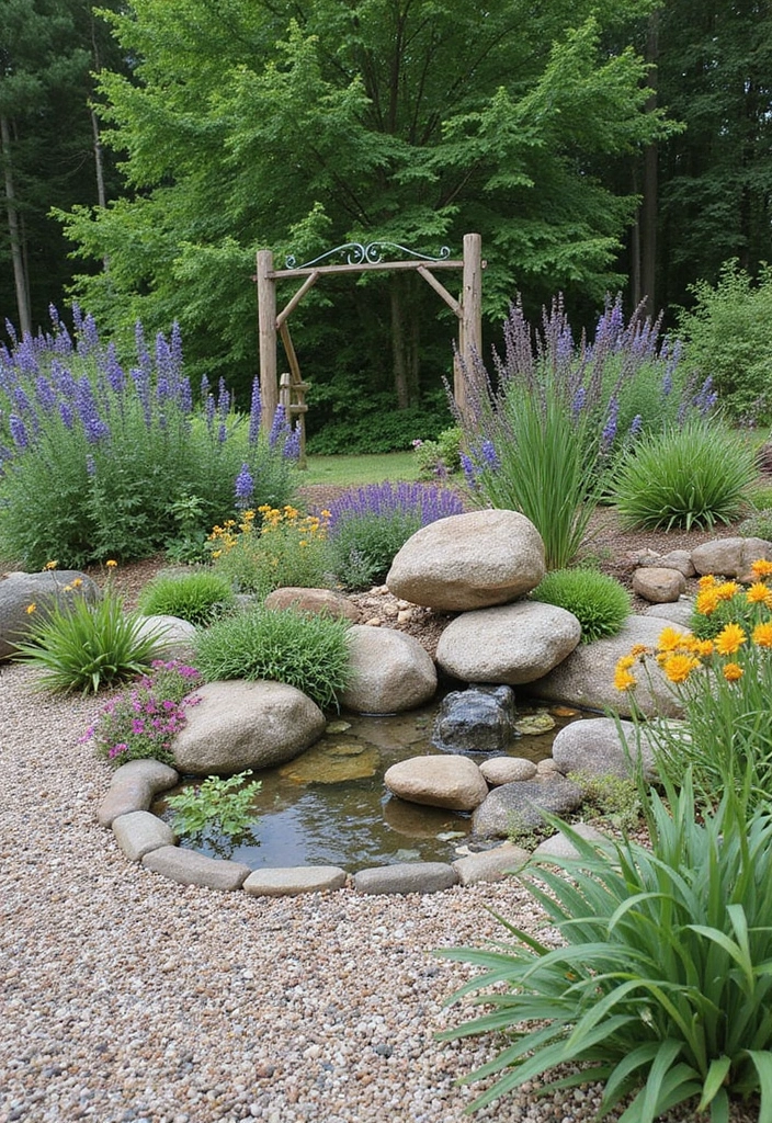 30+ Gravel Flower Bed Ideas That Are Low Maintenance and Beautiful - 15. Wildlife Habitat
