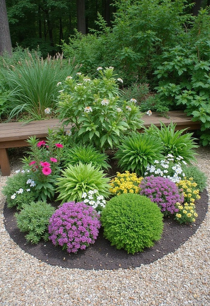 30+ Gravel Flower Bed Ideas That Are Low Maintenance and Beautiful - 19. Shade-Loving Plants in Gravel