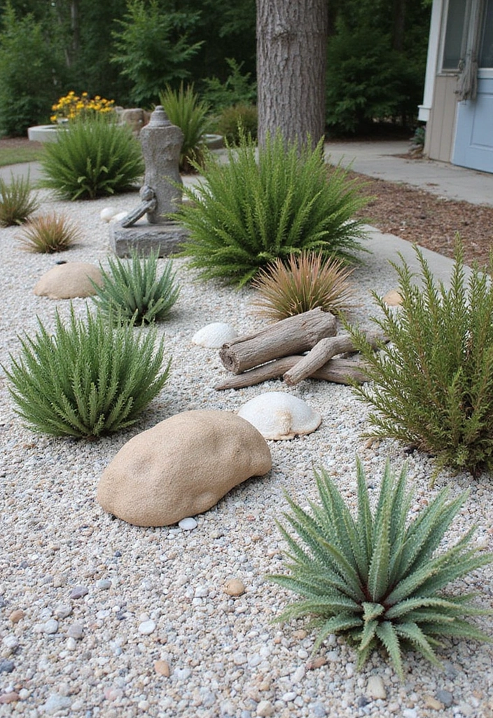 30+ Gravel Flower Bed Ideas That Are Low Maintenance and Beautiful - 20. Coastal Cottage Vibes