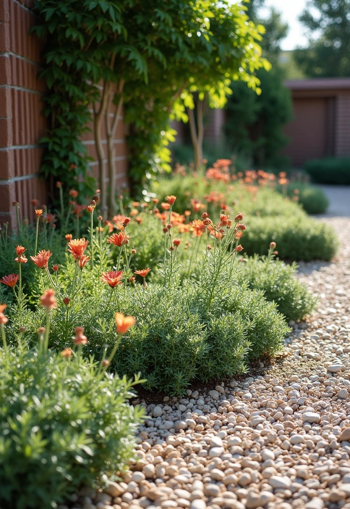 30+ Gravel Flower Bed Ideas That Are Low Maintenance and Beautiful - 26. Drought-Tolerant Ground Covers