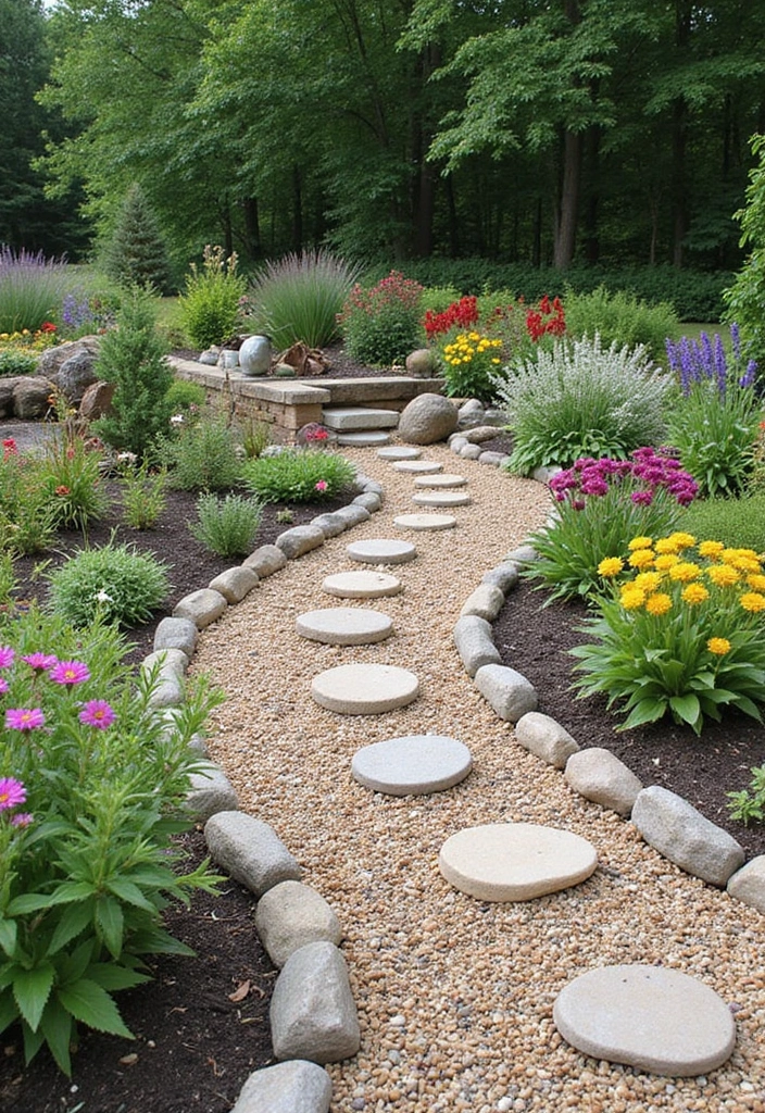 30+ Gravel Flower Bed Ideas That Are Low Maintenance and Beautiful - 29. Interactive Garden Features