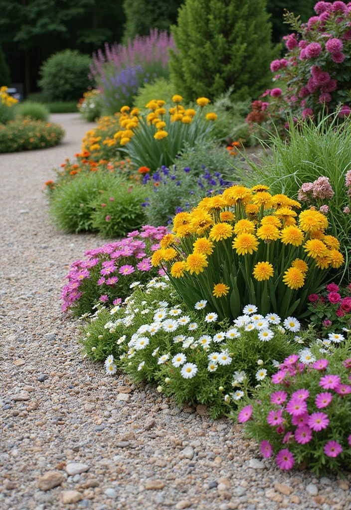30+ Gravel Flower Bed Ideas That Are Low Maintenance and Beautiful - 3. Cottage Garden Charm