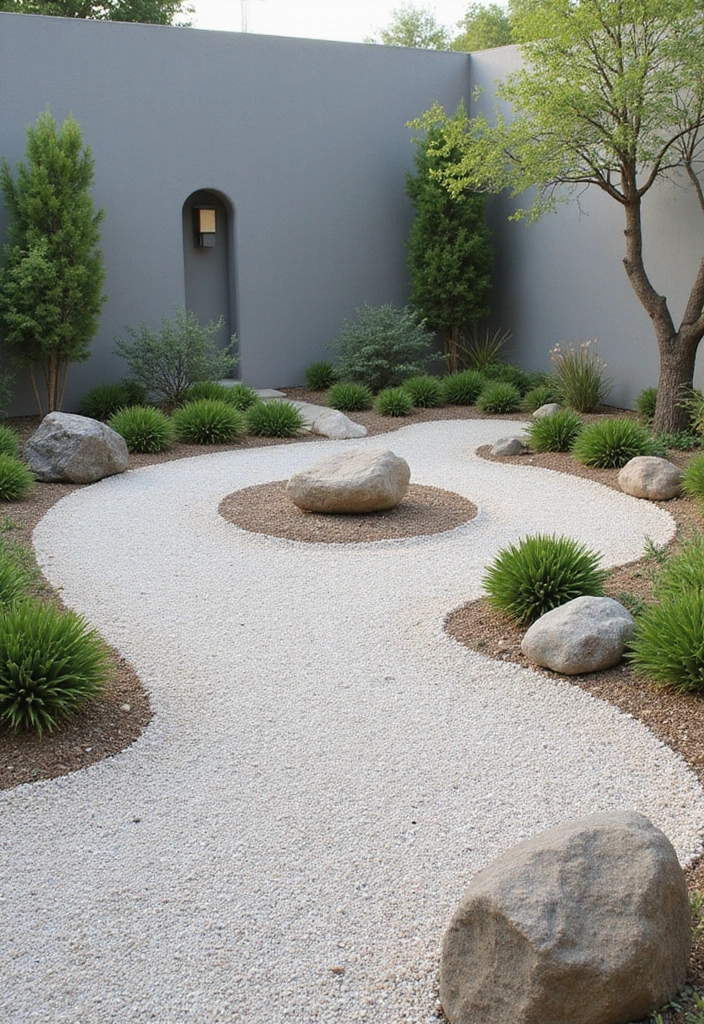 30+ Gravel Flower Bed Ideas That Are Low Maintenance and Beautiful - 4. Minimalist Zen Garden