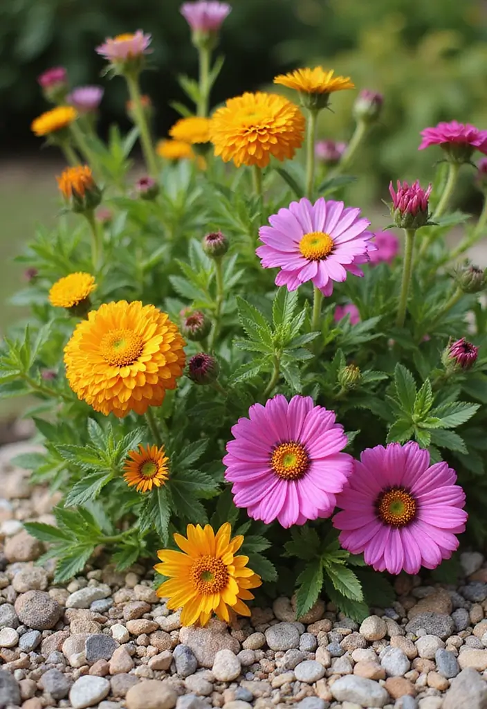 30+ Gravel Flower Bed Ideas That Are Low Maintenance and Beautiful - 7. Edible Flower Garden