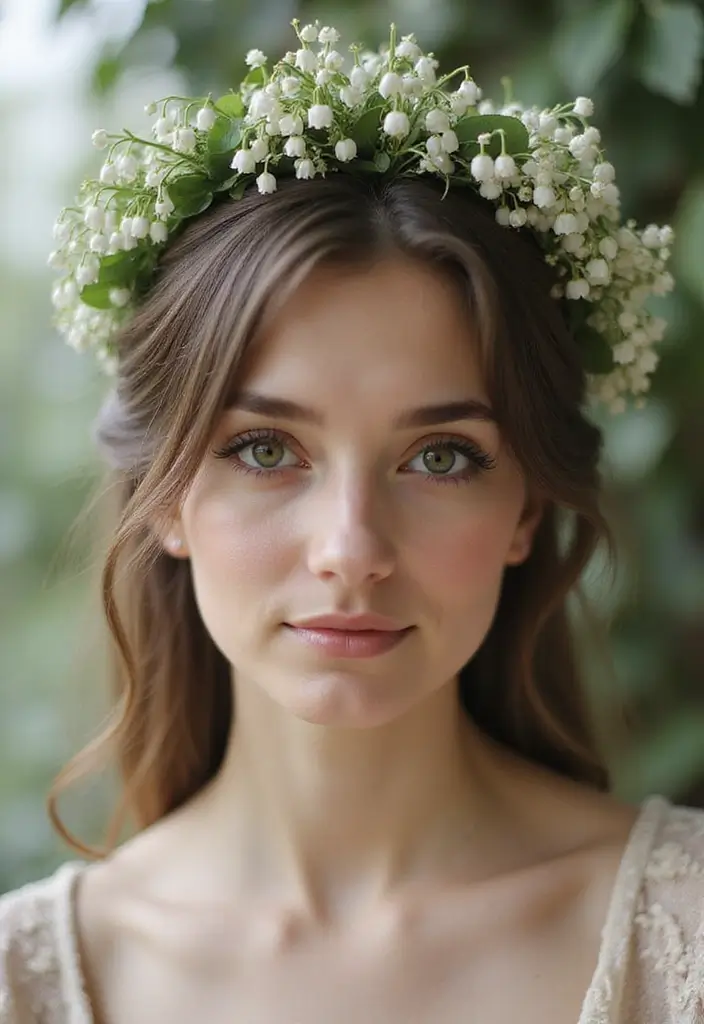 30+ May Birth Flower Designs That Make Perfect Bouquets and Tattoos - 6. Floral Crown with May Blooms