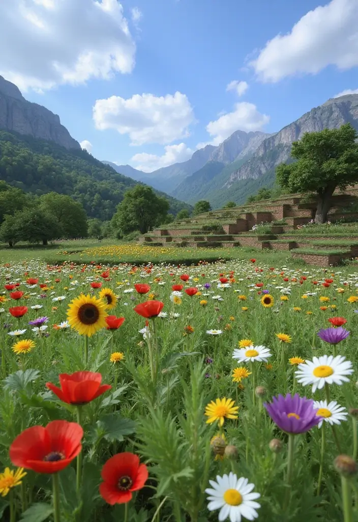30+ Minecraft Flower Garden Builds to Inspire Your Next Creation - 1. Vibrant Flower Meadows