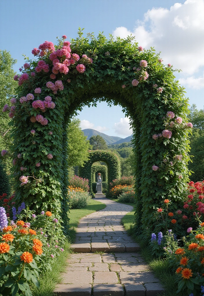 30+ Minecraft Flower Garden Builds to Inspire Your Next Creation - 10. Floral Archway
