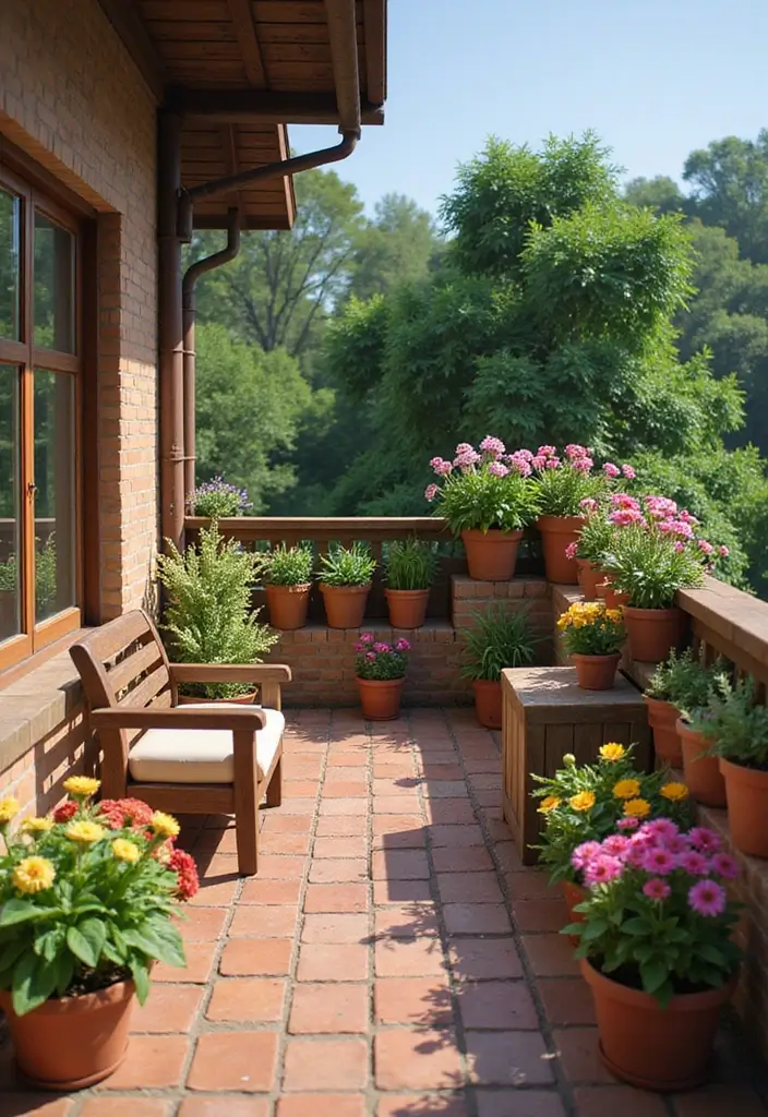 30+ Minecraft Flower Garden Builds to Inspire Your Next Creation - 12. Flower-Filled Balcony