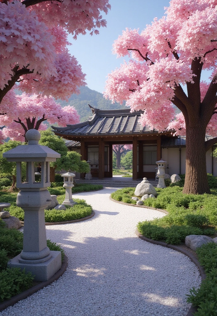 30+ Minecraft Flower Garden Builds to Inspire Your Next Creation - 2. Japanese Zen Garden