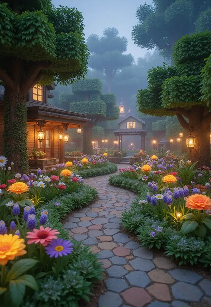 30+ Minecraft Flower Garden Builds to Inspire Your Next Creation - 25. Fairy Tale Garden