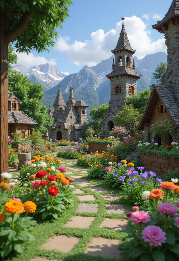 30+ Minecraft Flower Garden Builds to Inspire Your Next Creation - 26. Garden of Wonders